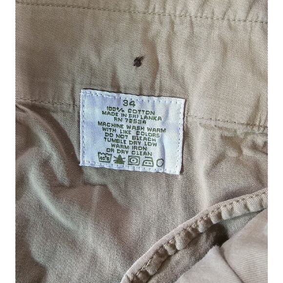 Orvis Pants Mens Size 34 Flat Front Khaki Work Wear Casual - Picture 7 of 9